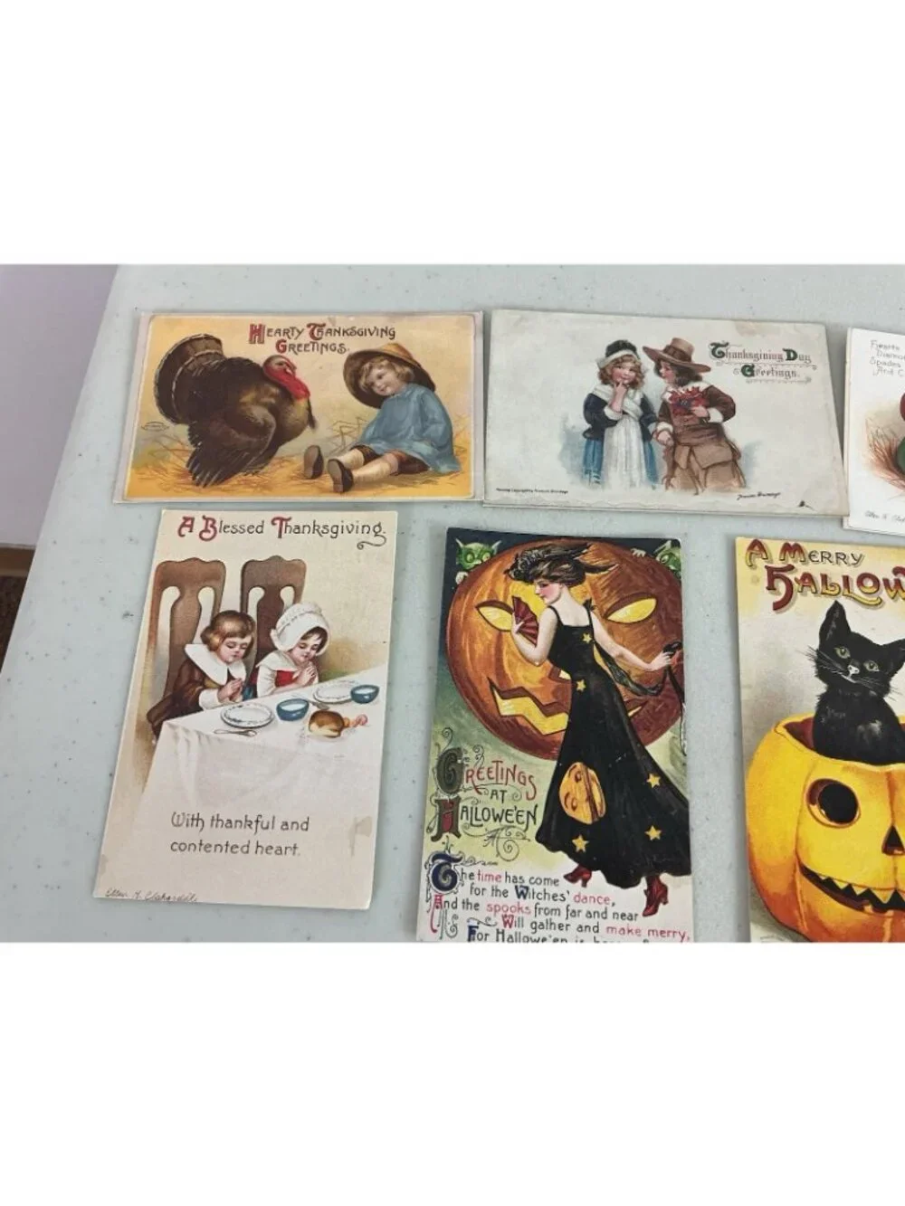 Halloween Vintage Postcard Lot Thanksgiving Mix Lot 14
